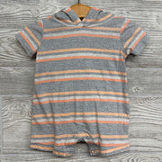 Shorty Romper W/ Hood Stripes 3m