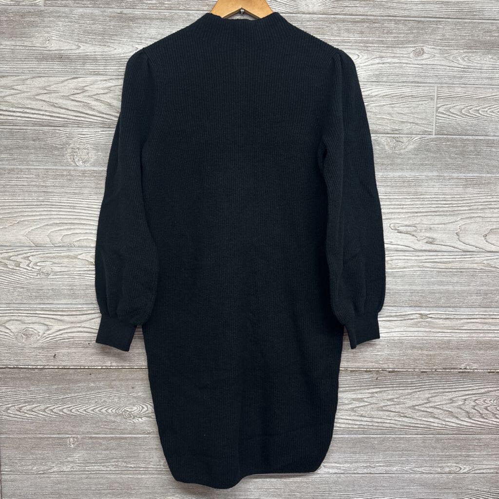 Ribbed Mock Neck Sweater Dress Small