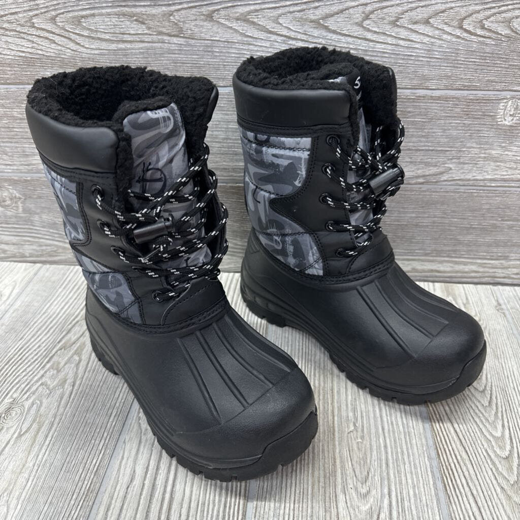 Snow Boots Toggle Lace Up Printed 2y