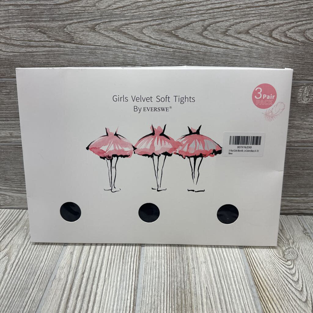 NEW 3 Pk Velvet Soft Tights