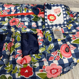 Gingham Shopping Cart & High Chair Cover Flowers