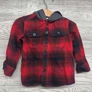 Plaid Button Up Shirt W/ Hood 2t
