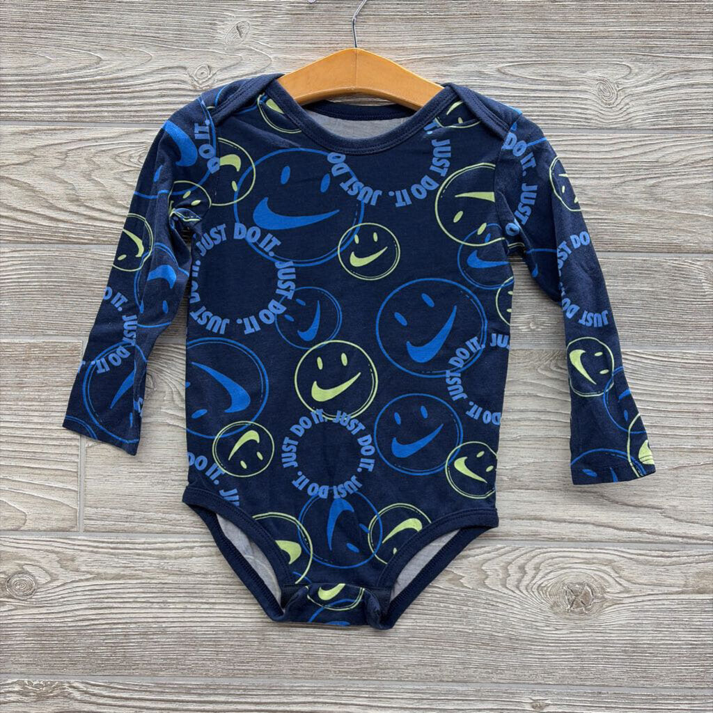LS Bodysuit Smiley Faces Just Do It 24m