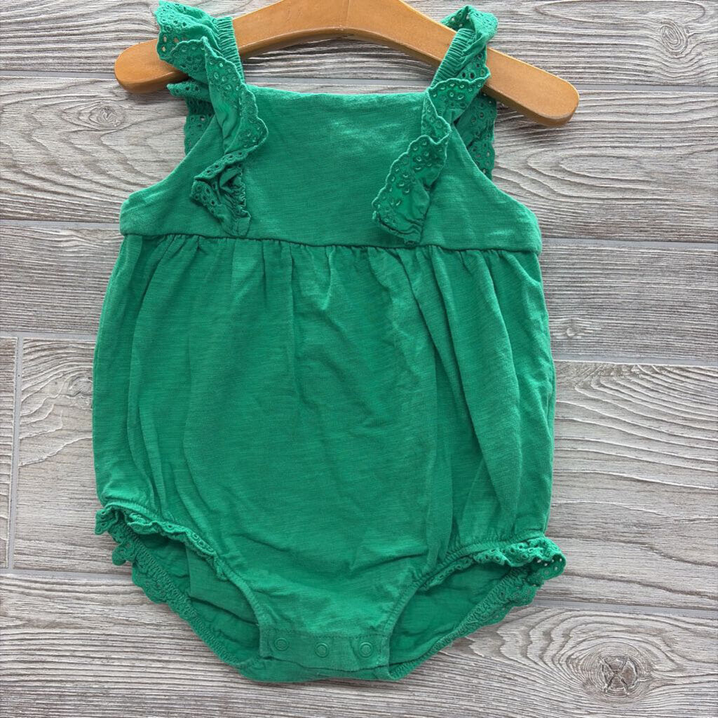 Tank Romper Eyelet Flutter Straps 24m