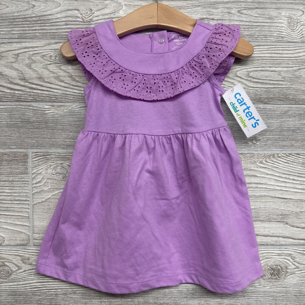 NEW Dress Eyelet Ruffle 12m