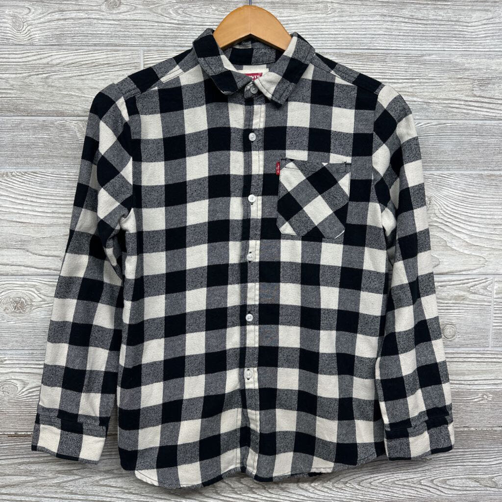 Ls Button Up Flannel Chest Pocket 14-16