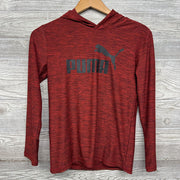 Ls Active Shirt W/ Hood Logo Heather 10-12
