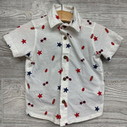 Button Up Shirt & Shorts Hot Dogs Stars 12m