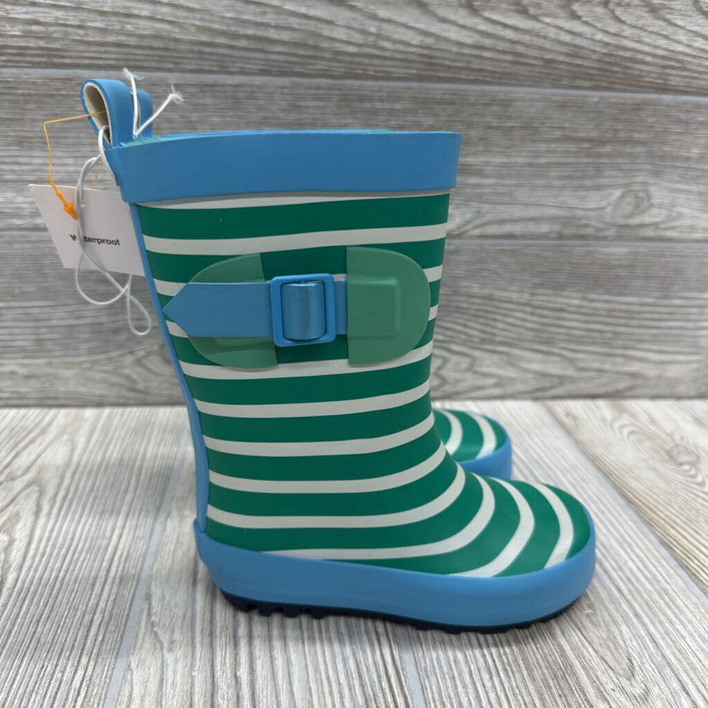 NEW Rain Boots Stripes 5/6c
