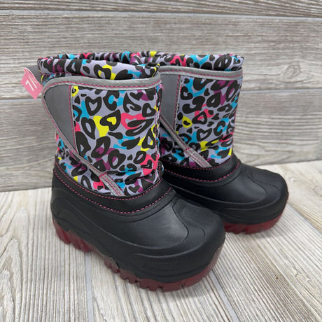 Light Up Snow Boots Animal Print 7/8c