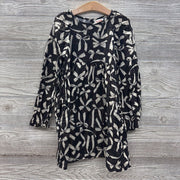 LS Dress Foil Stripes Bows 6-7