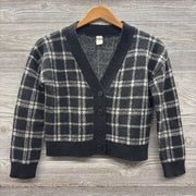 Cropped Plaid Sweater Cardigan 12