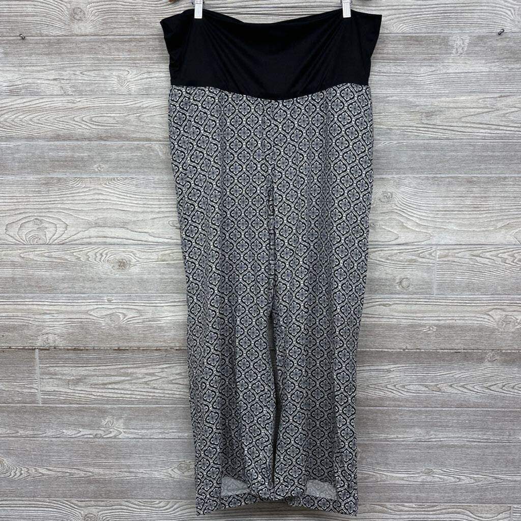 NEW Wide Leg Pants Flowers XL