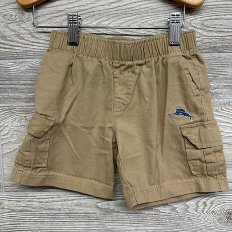 Button Up Shirt & Shorts Leaves Flowers 3t