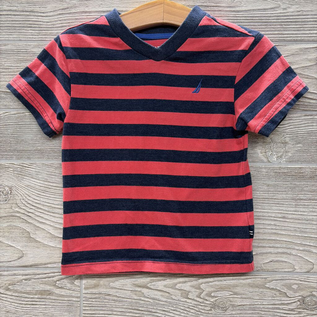 V Neck Shirt Stripes 2t