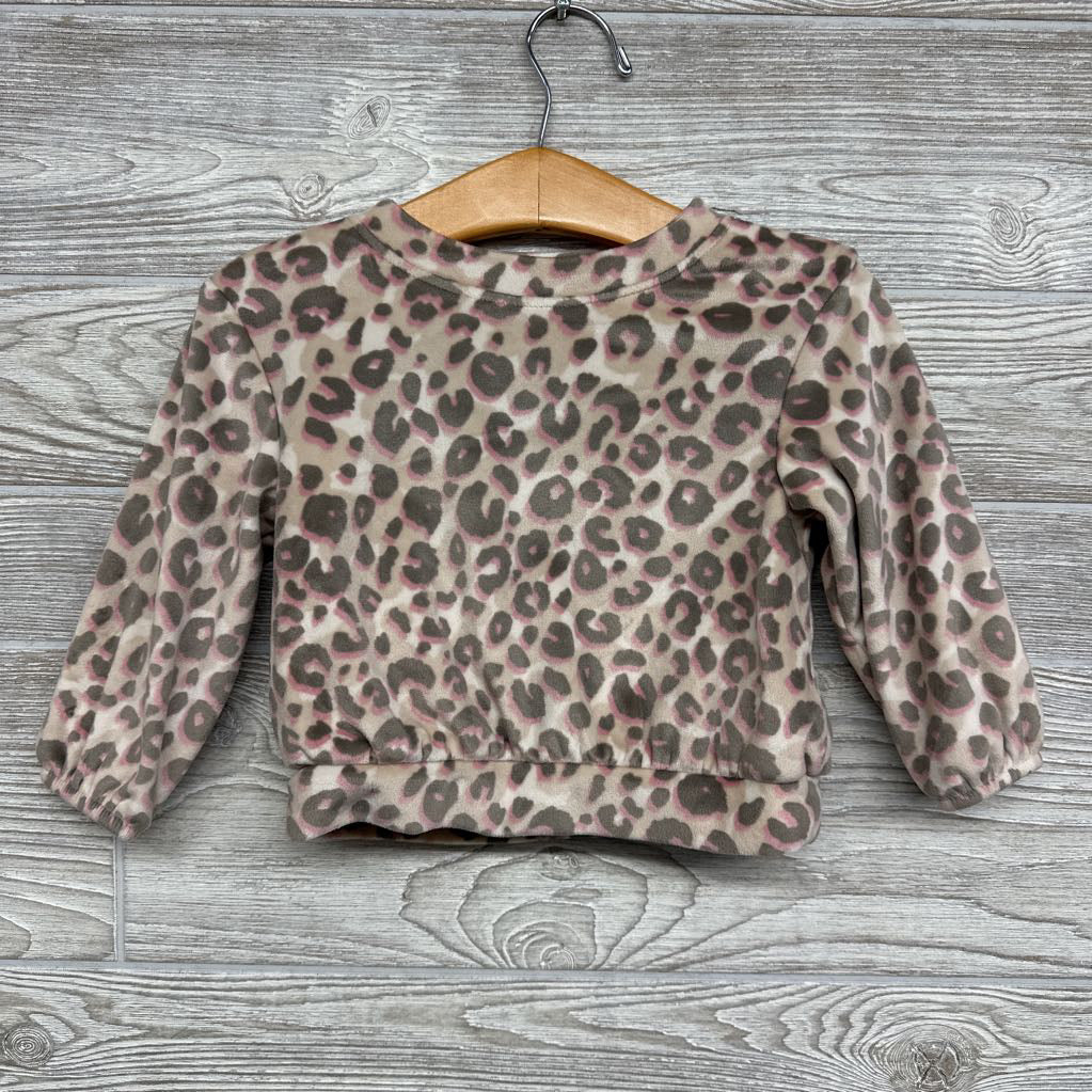 Plush Crewneck Animal Print 18M