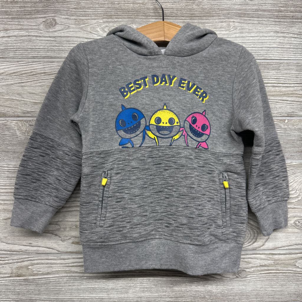 Hooded Sweatshirt Best Day Ever Baby Shark 2t