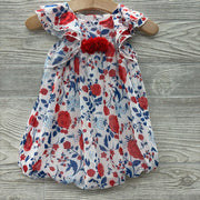 Flutter Sleeve Bubble Romper Flowers 6m