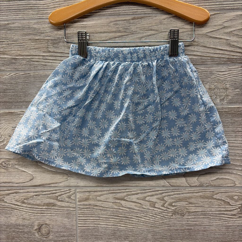 Button Up Flutter Sleeve Shirt & Skort Flowers 3T