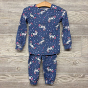 2 Pc LS Snug Fit PJs Unicorns Stars 2t