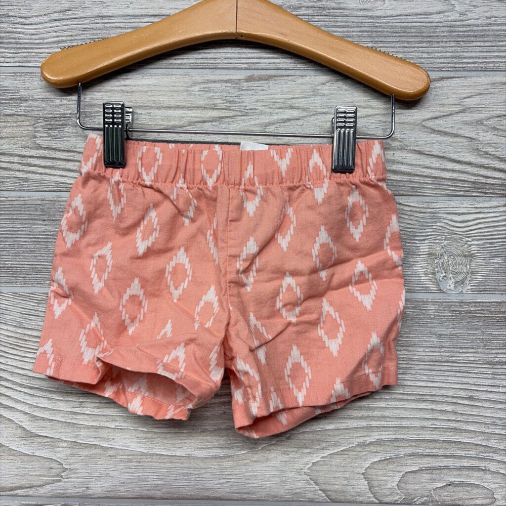 Peplum Shirt & Shorts Printed Keyhole Back 2t