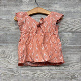 Peplum Shirt & Shorts Printed Keyhole Back 2t