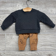 Quilted Crewneck & Pants Dinosaurs nb
