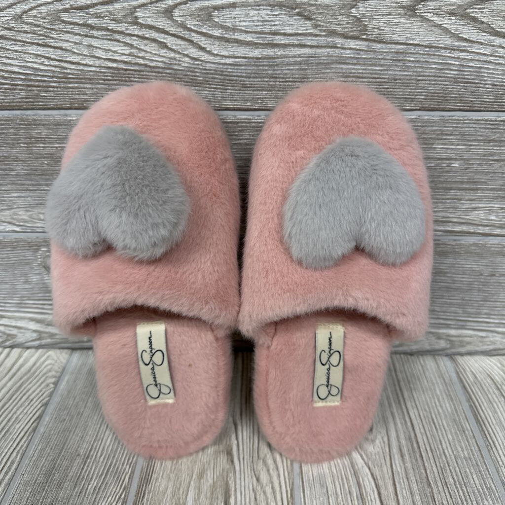 Slippers Plush Heart 13-1y