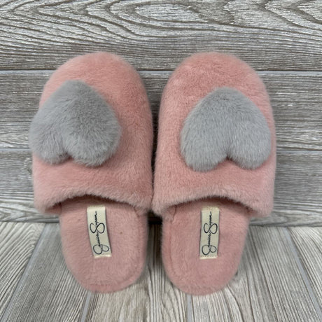 Slippers Plush Heart 13-1y