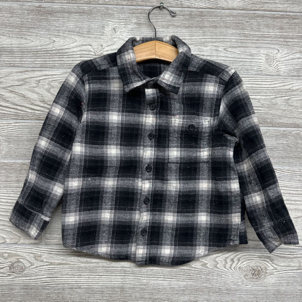 Flannel Button Up Gingham Shirt Secs 4t