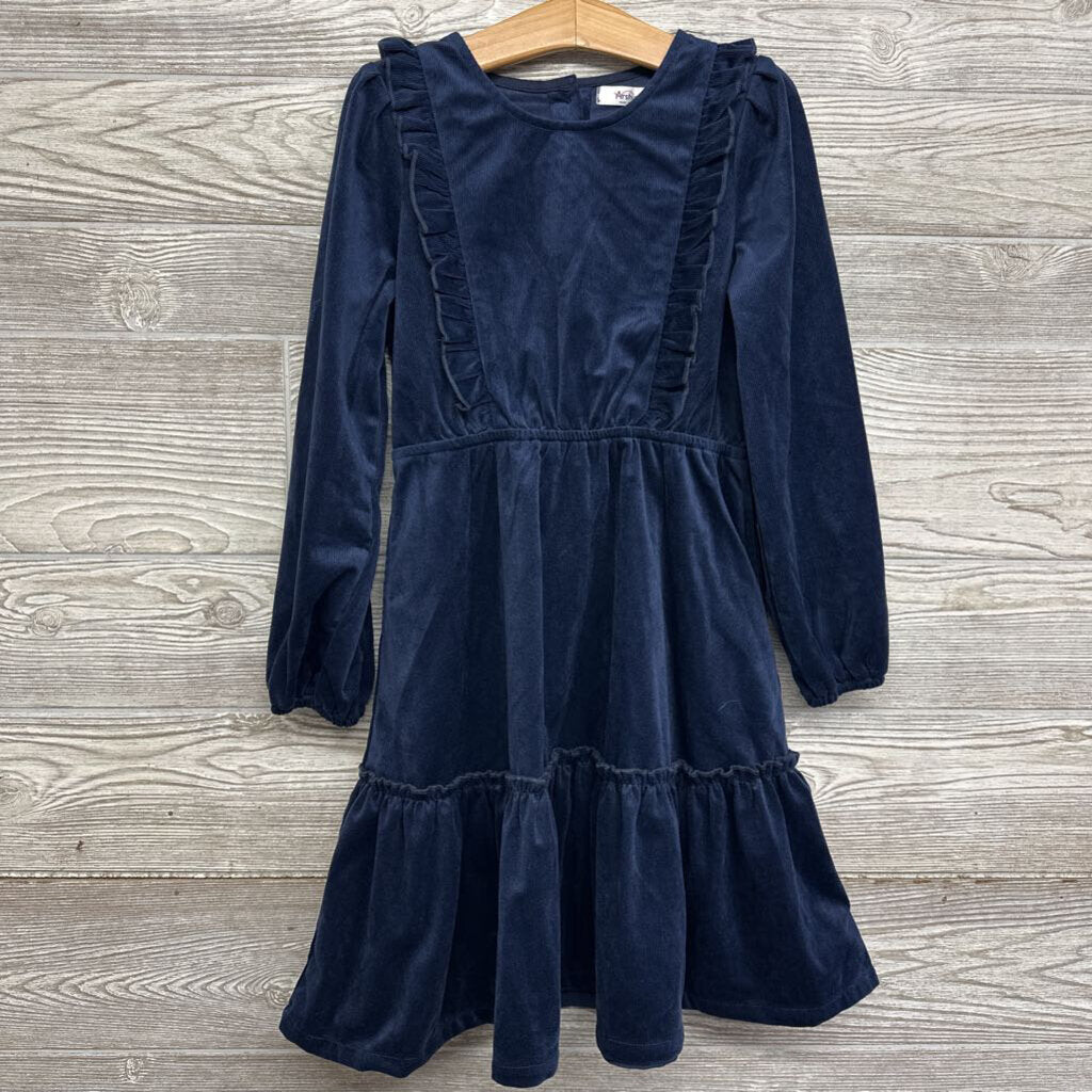 Vintage A Line Ruffle Velvet Dress 8