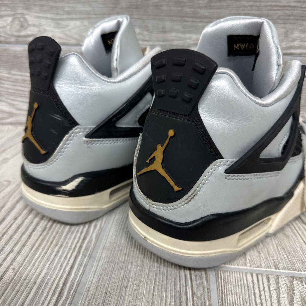 Retro 4 Platinum Gold Sneakers 4.5y
