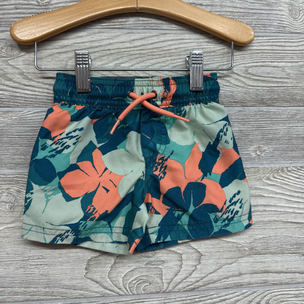 Drawstring Swim Trunks Flowers 9M