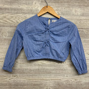 LS Blouse Stripes Front Bows 8