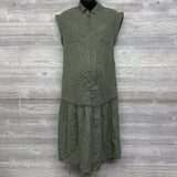 NEW Button Up Dress W/ Pockets Small