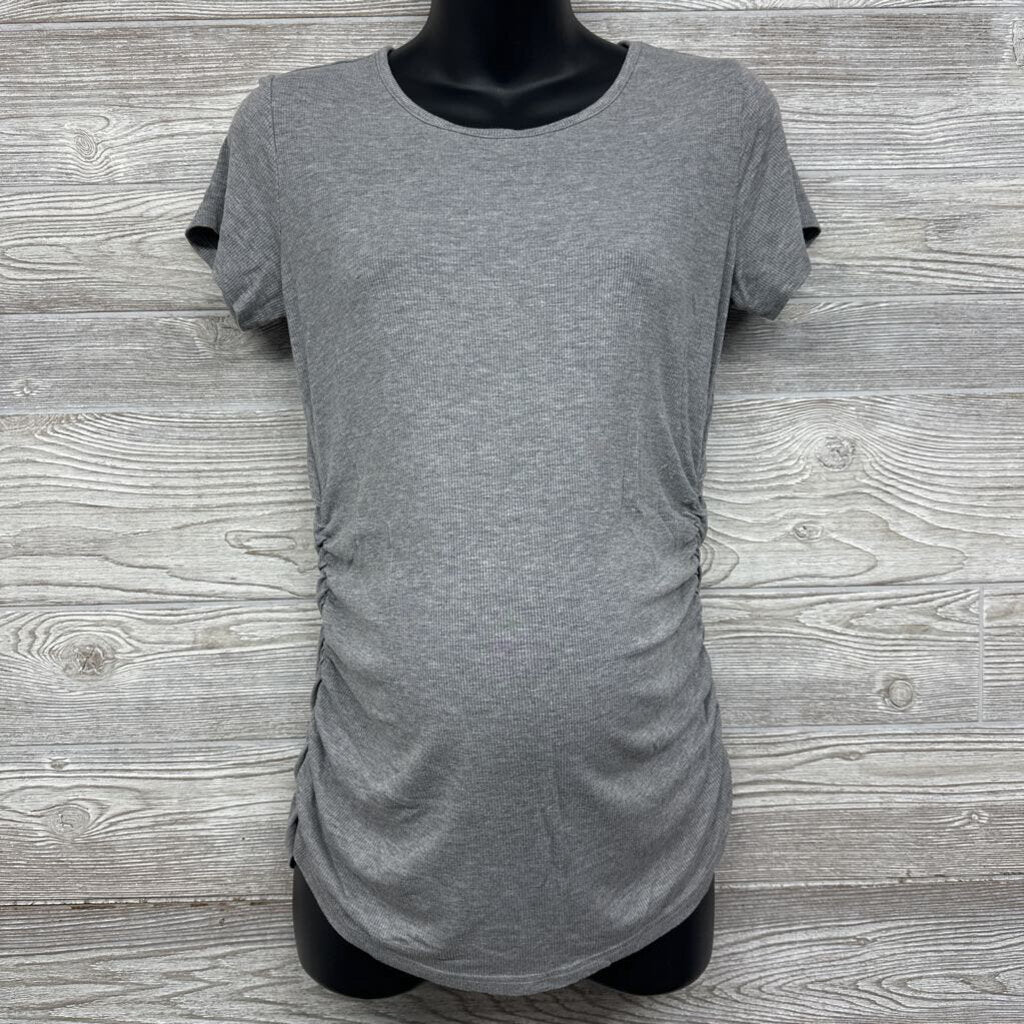 Ruched Ribbed Shirt Med