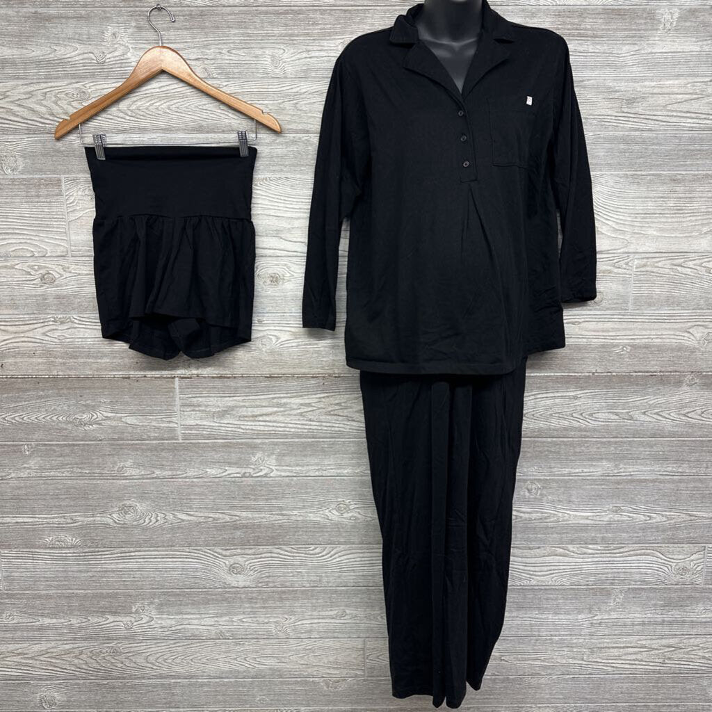 3 Pc PJs, LS Shirt, Shorts & Pants XS