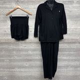 3 Pc PJs, LS Shirt, Shorts & Pants XS