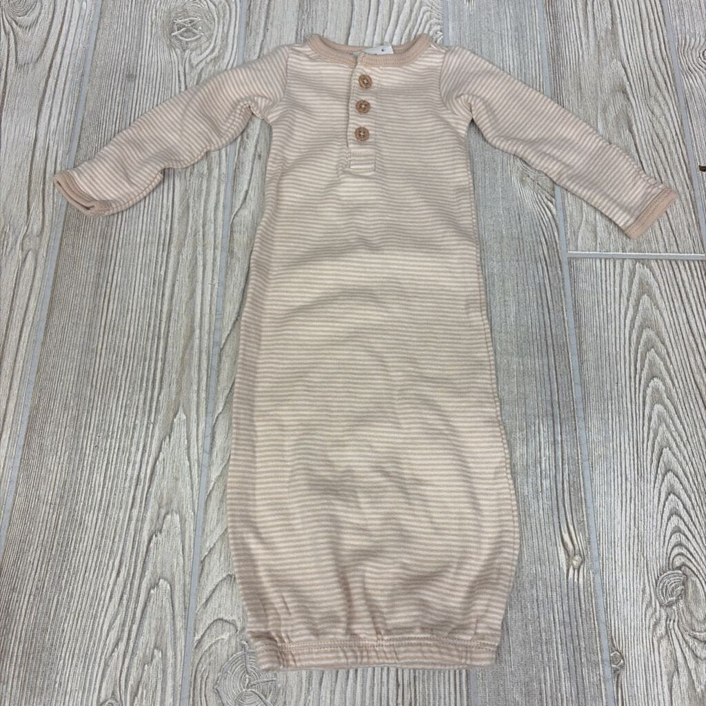 LS PJ Gown Stripes Preemie