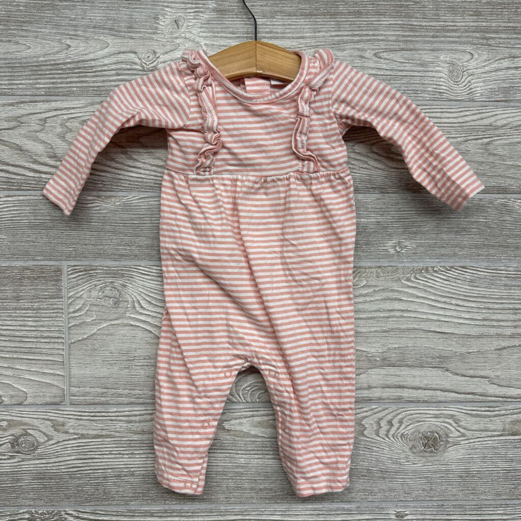 LS Outfit Stripes Ruffles 6m