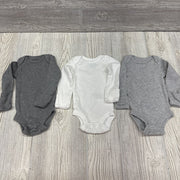 3 Pk LS Bodysuits Preemie