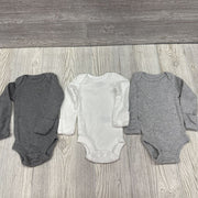 3 Pk LS Bodysuits Preemie