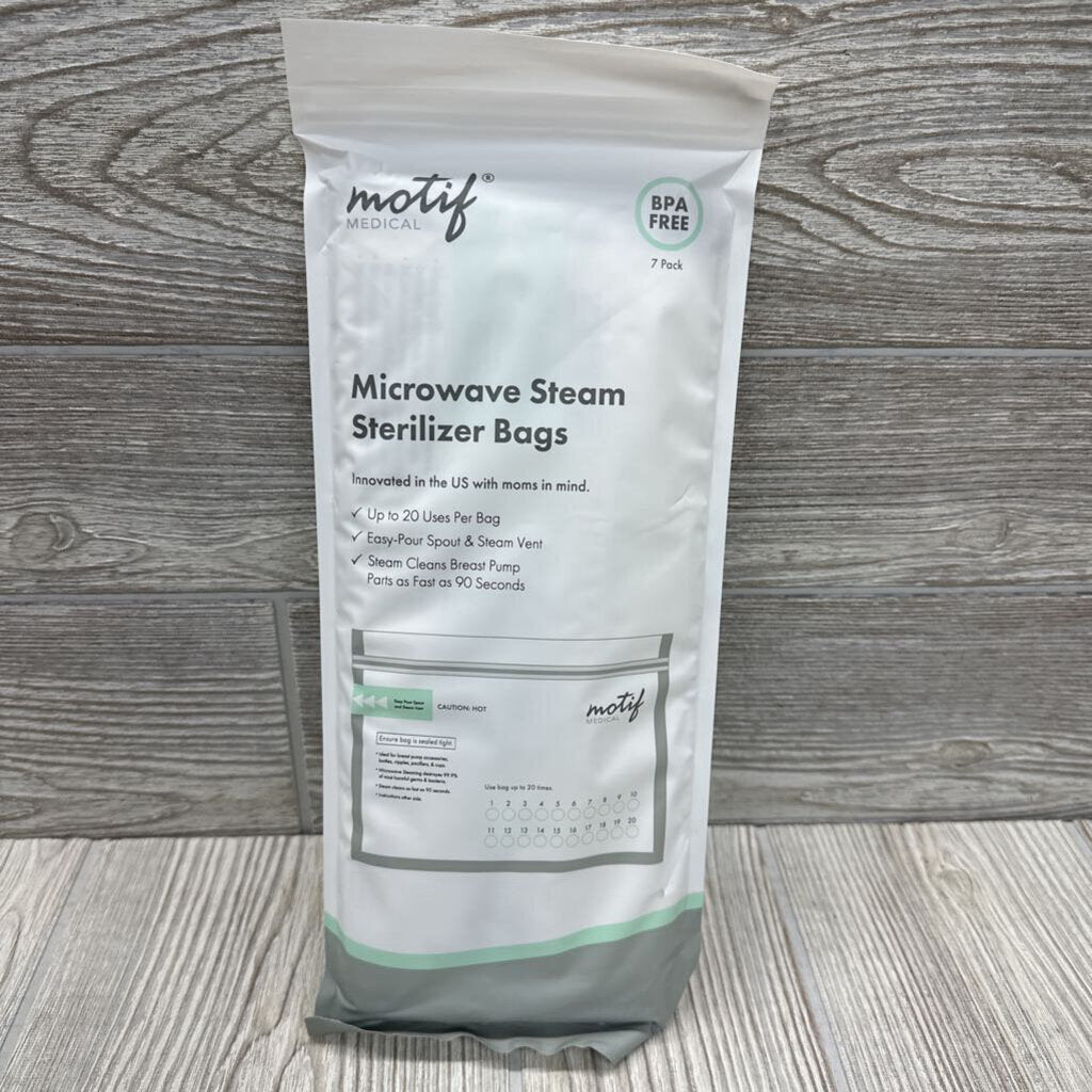 NEW 7 Pk Microwave Steam Bags