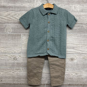 Button Up Cable Knit Sweater & Dress Pants 3t