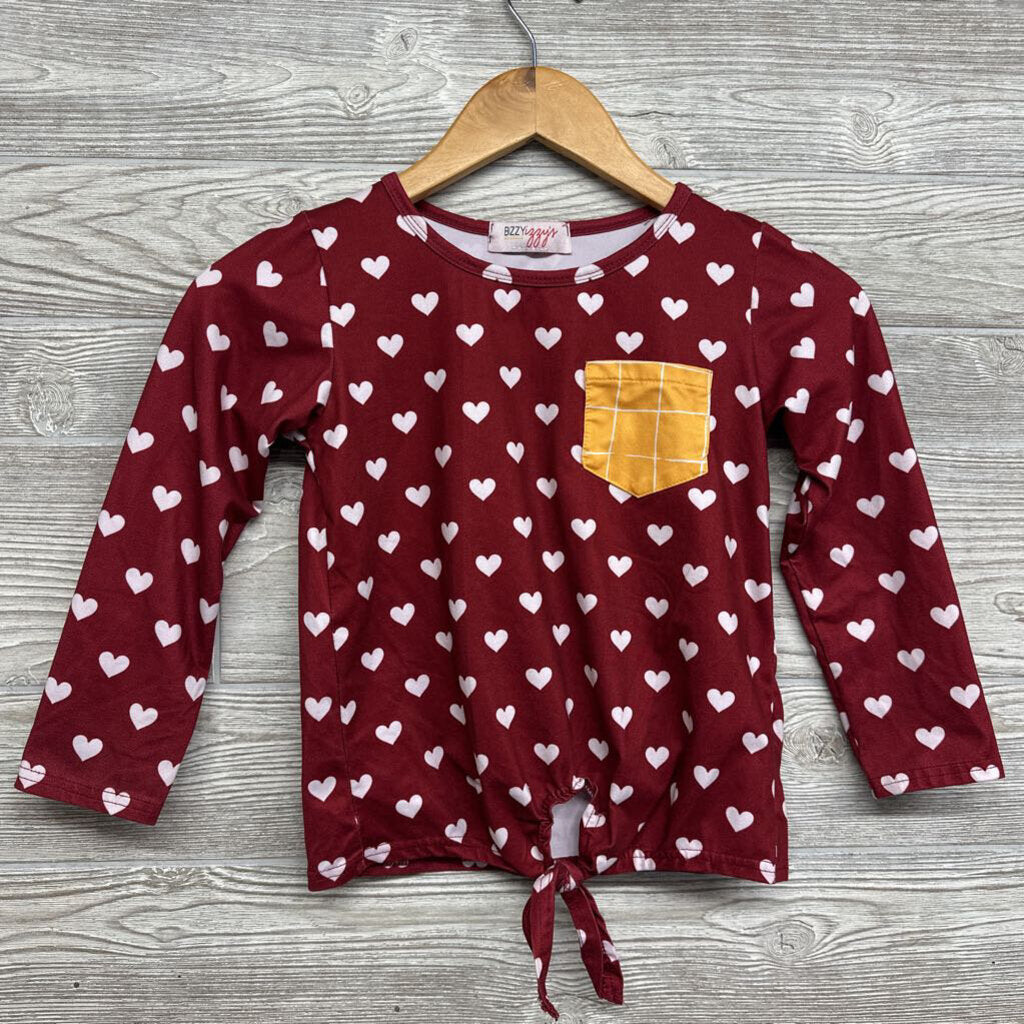 Font Tie LS Shirt Hearts 7