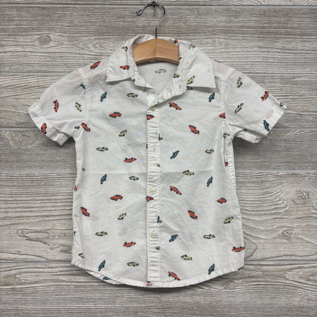 Button Up Shirt Race Cars 2t