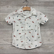 Button Up Shirt Race Cars 2t