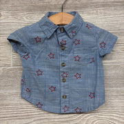 Button Up Shirt Stars 0-3m