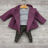Bodysuit, Quilted Jacket & Leggings Flowers 6m