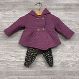 Bodysuit, Quilted Jacket & Leggings Flowers 6m